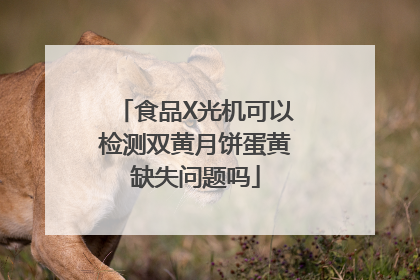 食品X光机可以检测双黄月饼蛋黄缺失问题吗