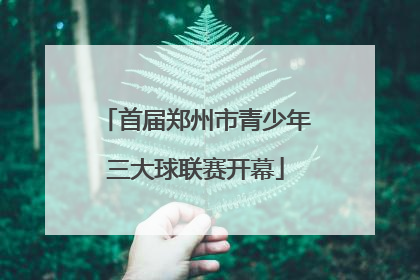 首届郑州市青少年三大球联赛开幕