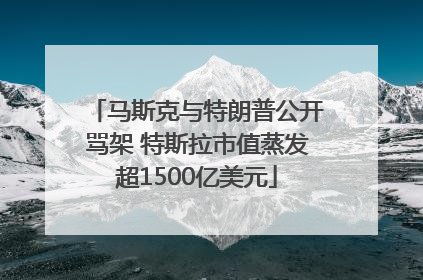 马斯克与特朗普公开骂架 特斯拉市值蒸发超1500亿美元