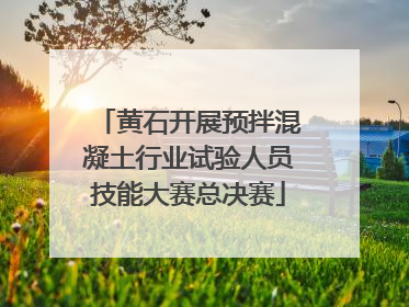 黄石开展预拌混凝土行业试验人员技能大赛总决赛