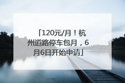120元/月！杭州道路停车包月，6月6日开始申请