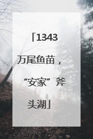 1343万尾鱼苗，“安家”斧头湖
