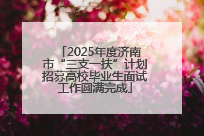 2025年度济南市“三支一扶”计划招募高校毕业生面试工作圆满完成