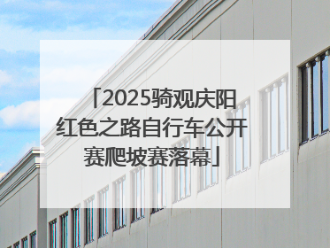 2025骑观庆阳红色之路自行车公开赛爬坡赛落幕