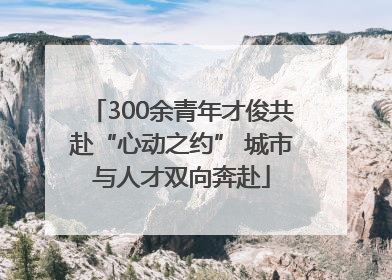 300余青年才俊共赴“心动之约” 城市与人才双向奔赴